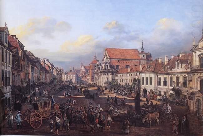 Bernardo Bellotto View of Cracow Suburb leading to the Castle Square china oil painting image